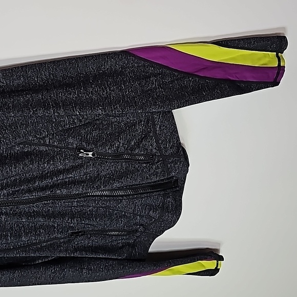 LULULEMON size 12 dark gray hooded zip up jacket - Picture 3 of 7